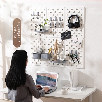 Zidna plastična polica za pohranu – 3 razine, bez bušenja, višenamjenska, proširiva, montaža usisnom čašom.