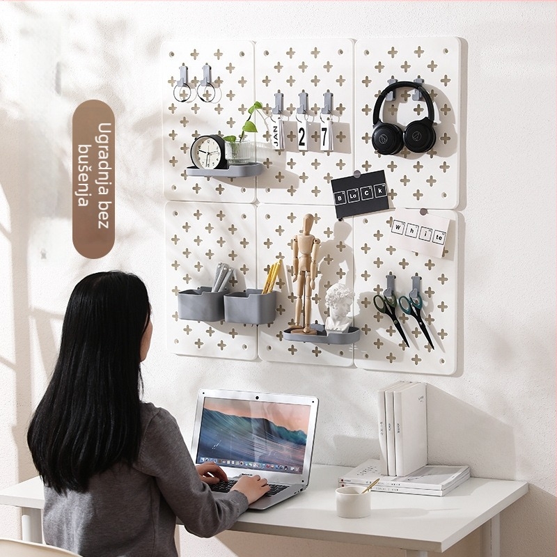 Zidna plastična polica za pohranu – 3 razine, bez bušenja, višenamjenska, proširiva, montaža usisnom čašom.