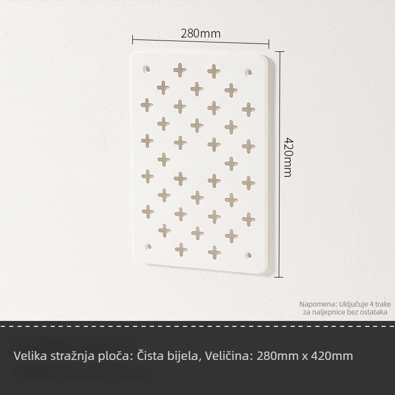 Zidna plastična polica za pohranu – 3 razine, bez bušenja, višenamjenska, proširiva, montaža usisnom čašom.