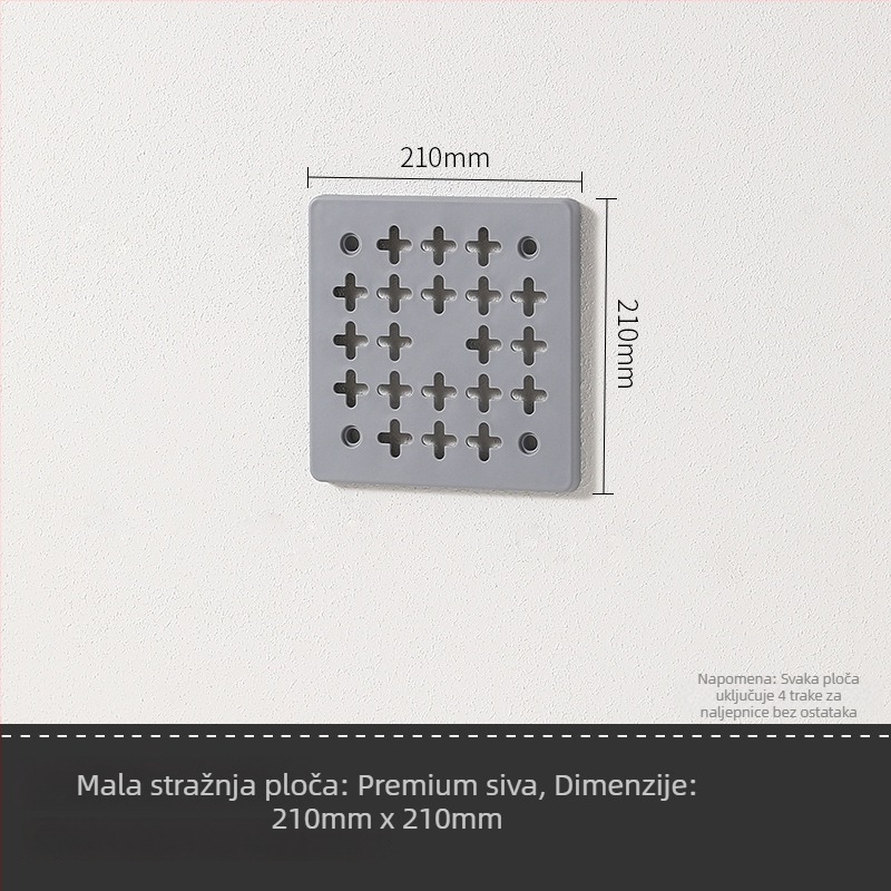 Zidna plastična polica za pohranu – 3 razine, bez bušenja, višenamjenska, proširiva, montaža usisnom čašom.