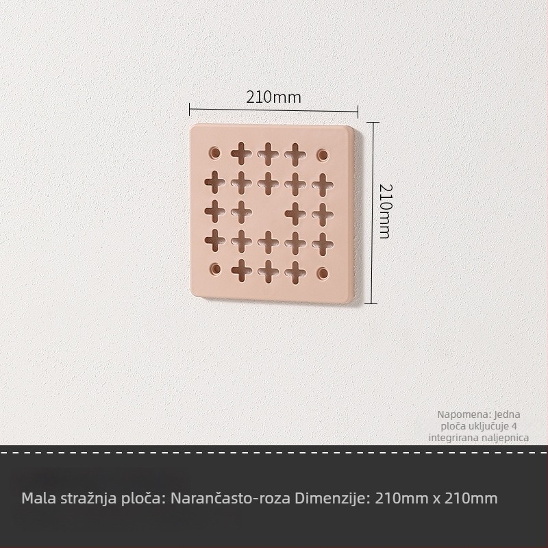 Zidna plastična polica za pohranu – 3 razine, bez bušenja, višenamjenska, proširiva, montaža usisnom čašom.