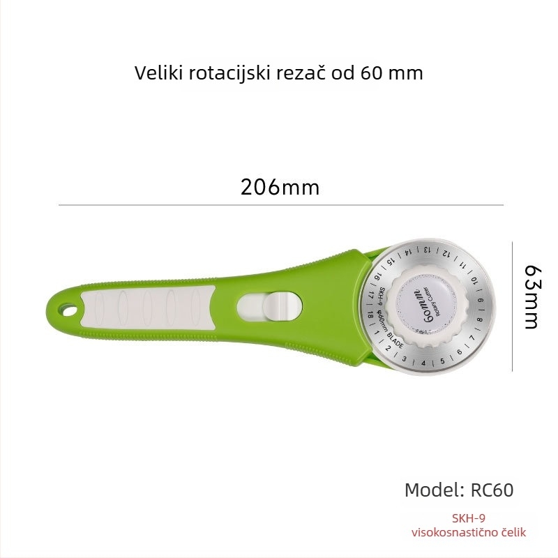 Rotacijski rezač za platno — Keling, Model SKH-9, Materijal: Metal