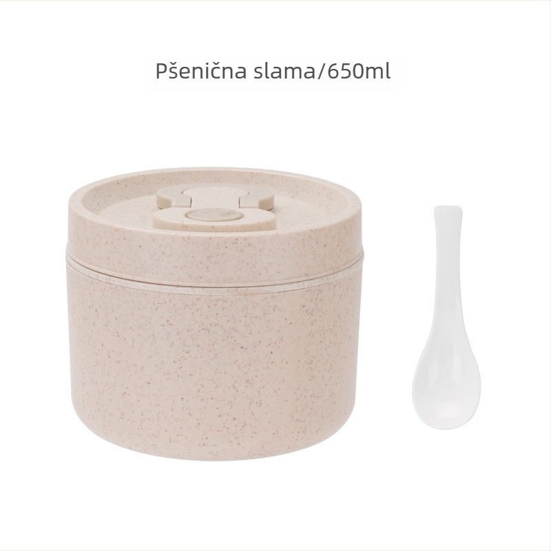 Kvadratna plastična kutija za ručak, mikrovalna sigurna, kapacitet 800-1000 ml, jedan sloj, japanskog stila, s priborom