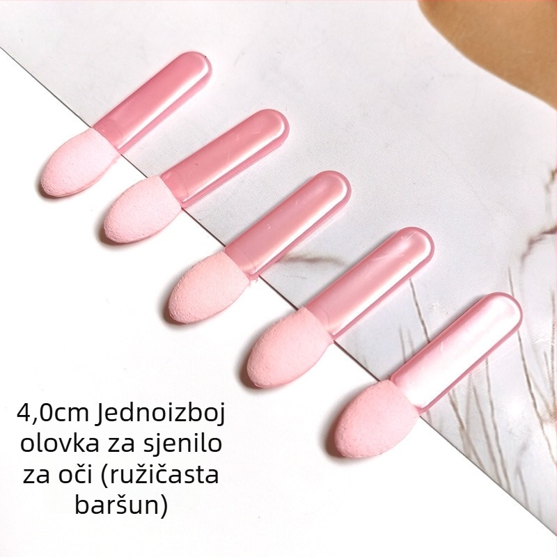 HEYI HY108 Jednokratna dvostruka četka za oči sa spužvom, kompaktna plastična ručka, podesiva duljina dlačica, ukupna duljina 4.5/7.5, paket u setu