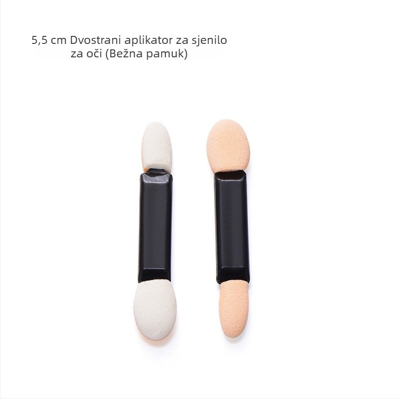 HEYI HY108 Jednokratna dvostruka četka za oči sa spužvom, kompaktna plastična ručka, podesiva duljina dlačica, ukupna duljina 4.5/7.5, paket u setu