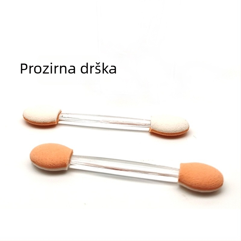 HEYI HY108 Jednokratna dvostruka četka za oči sa spužvom, kompaktna plastična ručka, podesiva duljina dlačica, ukupna duljina 4.5/7.5, paket u setu