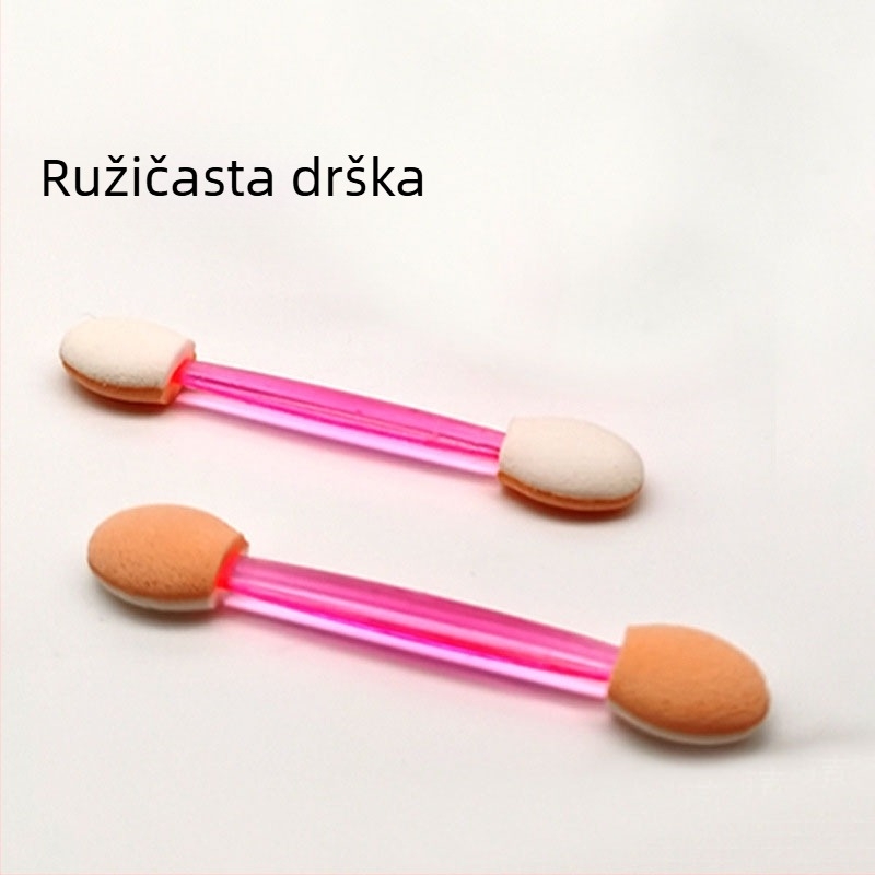 HEYI HY108 Jednokratna dvostruka četka za oči sa spužvom, kompaktna plastična ručka, podesiva duljina dlačica, ukupna duljina 4.5/7.5, paket u setu