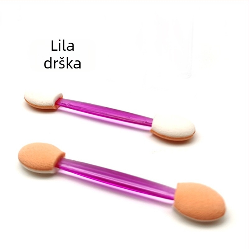 HEYI HY108 Jednokratna dvostruka četka za oči sa spužvom, kompaktna plastična ručka, podesiva duljina dlačica, ukupna duljina 4.5/7.5, paket u setu