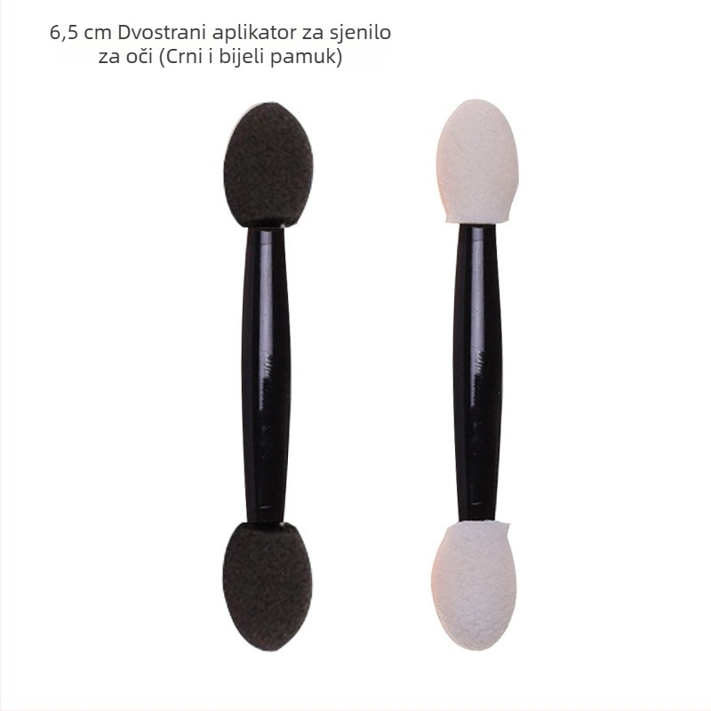 HEYI HY108 Jednokratna dvostruka četka za oči sa spužvom, kompaktna plastična ručka, podesiva duljina dlačica, ukupna duljina 4.5/7.5, paket u setu