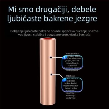 GT bakreni cijevni terminal, hladno presovani spoj za žice, CE potvrda, za električne instalacije