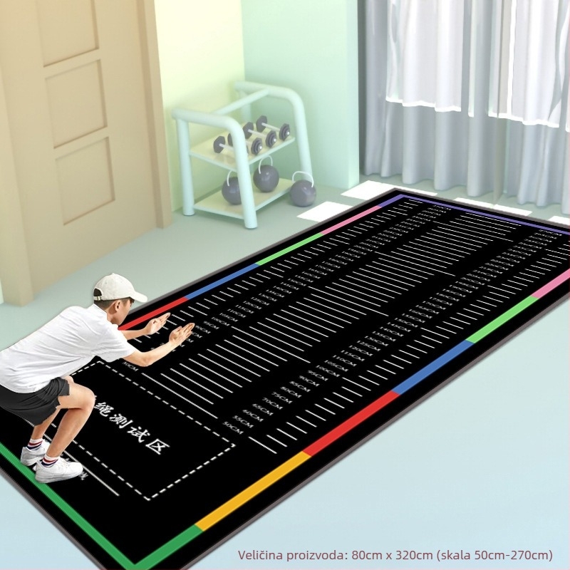 Mat za stojeći skok za fizički test – Yongxin, mikrofiber, sportska podloga, pogodno za trčanje, fitness i ples
