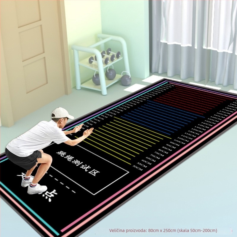 Mat za stojeći skok za fizički test – Yongxin, mikrofiber, sportska podloga, pogodno za trčanje, fitness i ples