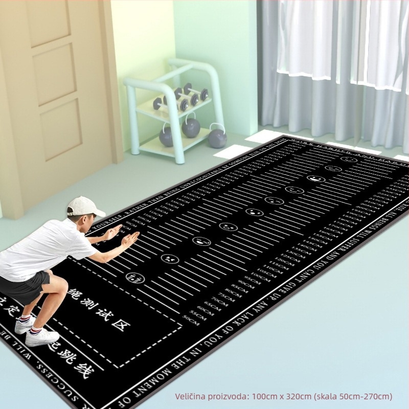Mat za stojeći skok za fizički test – Yongxin, mikrofiber, sportska podloga, pogodno za trčanje, fitness i ples