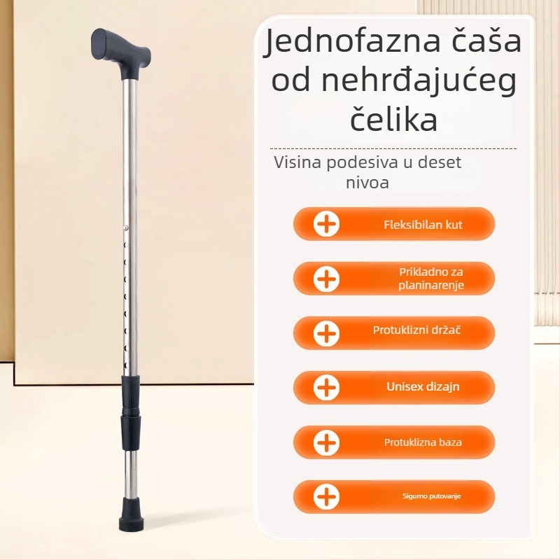 Planinski štap od aluminijske legure, varijante: jednonoga, tronožna ili četveronožna