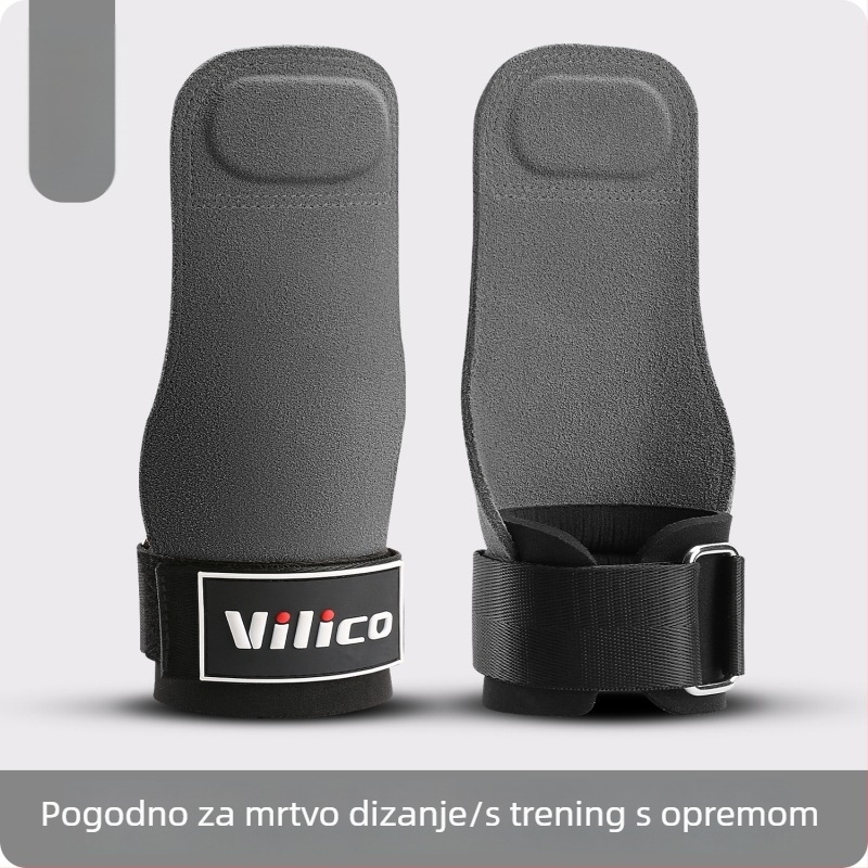 Zaštita dlanova za dizanje utega – koža krava, protuklizno, četveroprsta zaštita dlana