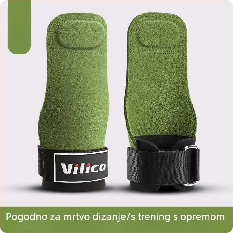 Zaštita dlanova za dizanje utega – koža krava, protuklizno, četveroprsta zaštita dlana