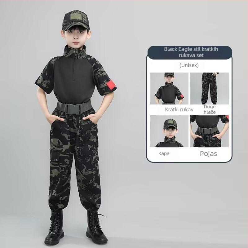 Trening uniforma s kamuflažom, vodootporna, mješavina vlakana; za djecu, unisex, proljeće-ljeto-jesen