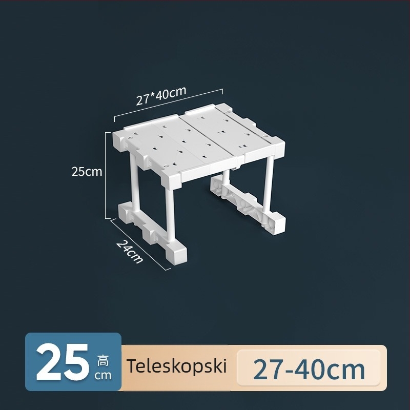 Plastični organizator garderobe s 7 slojeva i pregradama za odjeću i cipele, stolna montaža