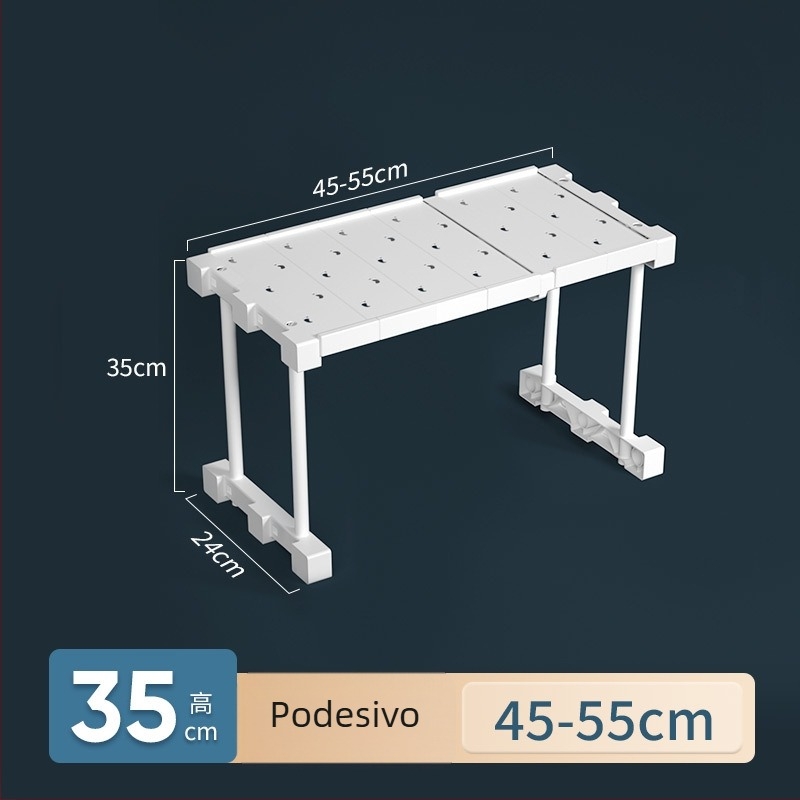 Plastični organizator garderobe s 7 slojeva i pregradama za odjeću i cipele, stolna montaža