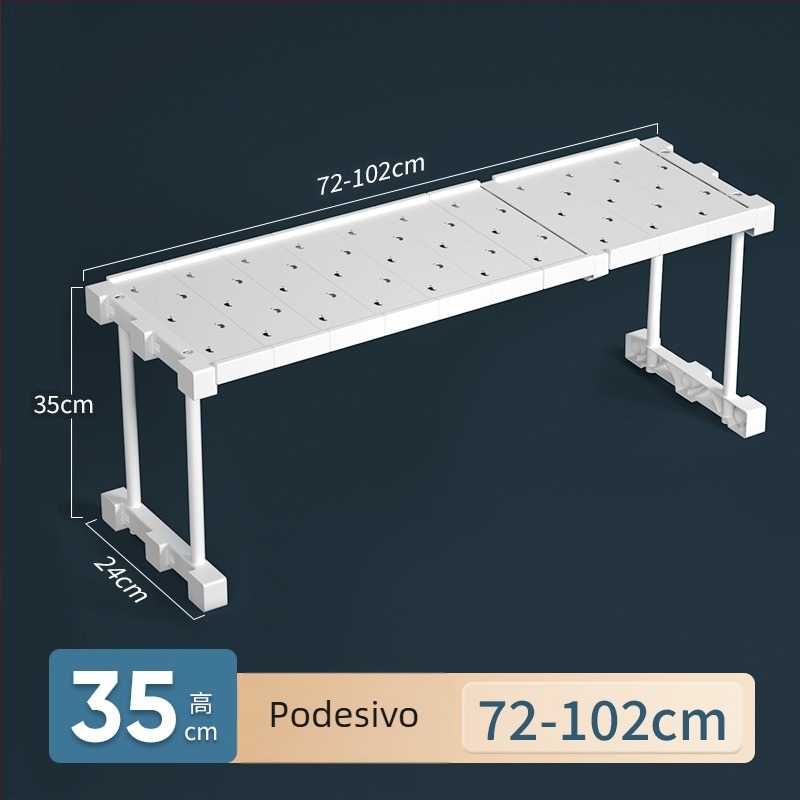 Plastični organizator garderobe s 7 slojeva i pregradama za odjeću i cipele, stolna montaža