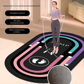 Joga prostirka s geometrijskim uzorkom, otporna na udarce, protuklizna, zvučno izolirana; materijal: svila