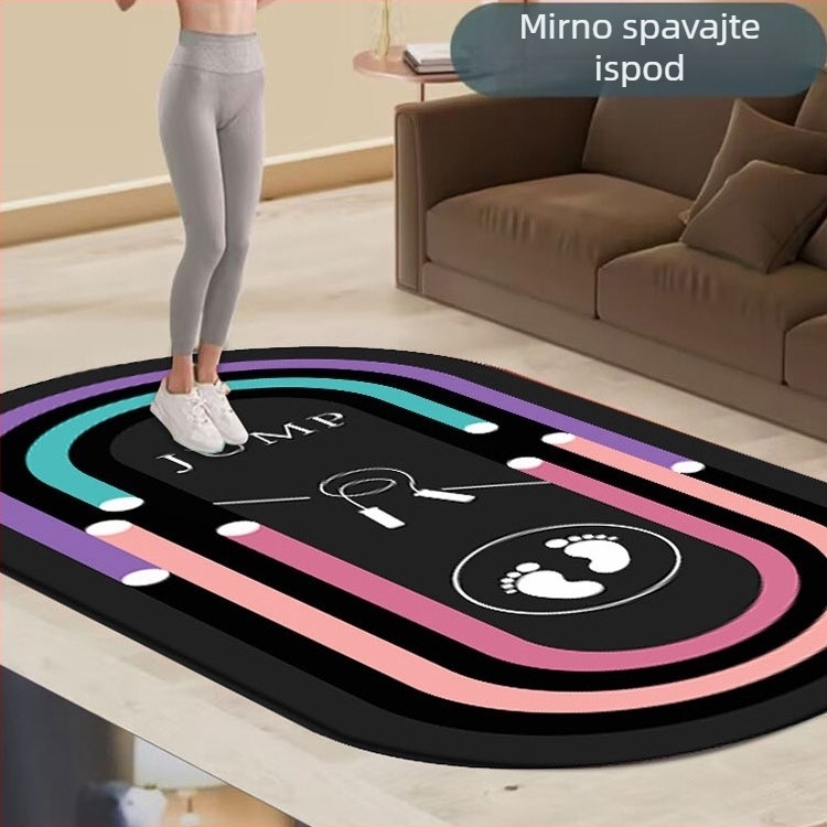 Joga prostirka s geometrijskim uzorkom, otporna na udarce, protuklizna, zvučno izolirana; materijal: svila