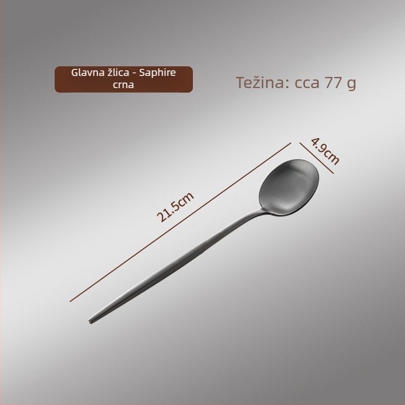 Thread Rabbit Set noževa, viljuški i žlica od 304 nehrđajućeg čelika — ogledni polir, jednofarbni dizajn, moderan minimalistički stil