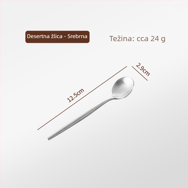 Thread Rabbit Set noževa, viljuški i žlica od 304 nehrđajućeg čelika — ogledni polir, jednofarbni dizajn, moderan minimalistički stil