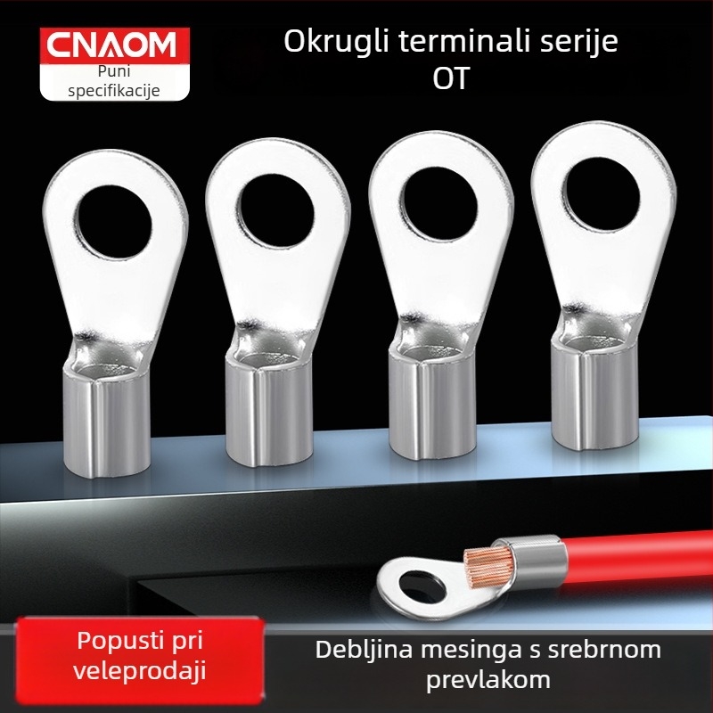 OT4-5 crimp terminal, okrugla gola glava, O-typ, otvoren nos