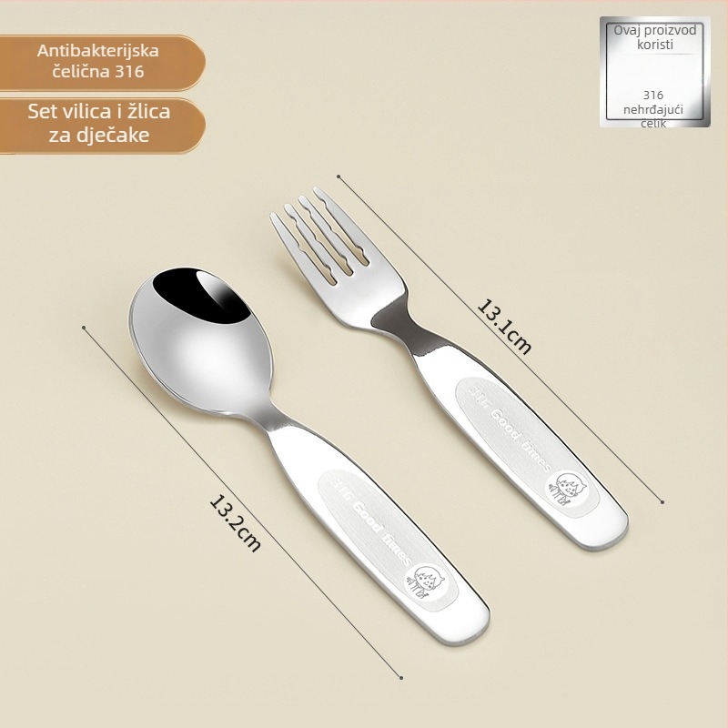 Dječja zdjela od 316 nerđajućeg čelika s poklopcem, dvostruki sloj, dvostruka ušica, nije pogodna za mikrovalnu