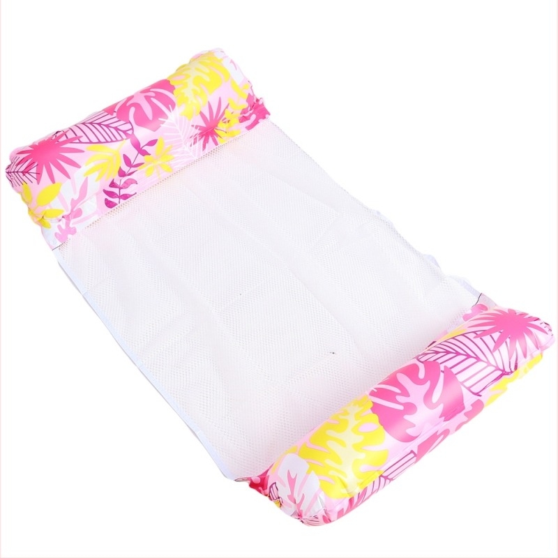 Infkelukeya naduhujući hamak s mrežom, sklopivim naslonom, dvostruke namjene kao plutajući stol/krevet za vodene rekreacije, ekološki PVC