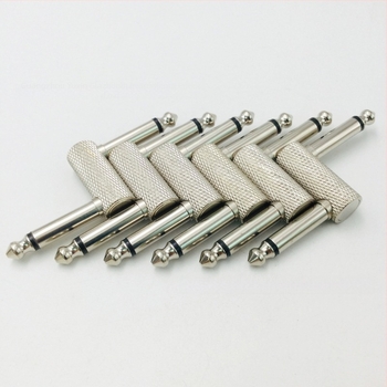 Audio adapter 6,35 mm stereo, niklirano metalno kućište, model YX0296A, dvostruki priključak, za glazbene instrumente