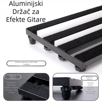 Ploča za efekte pedala – M-VAVE, cinkova legura, model: Effect Pedal Board, prijenosni stalak za pedale gitare
