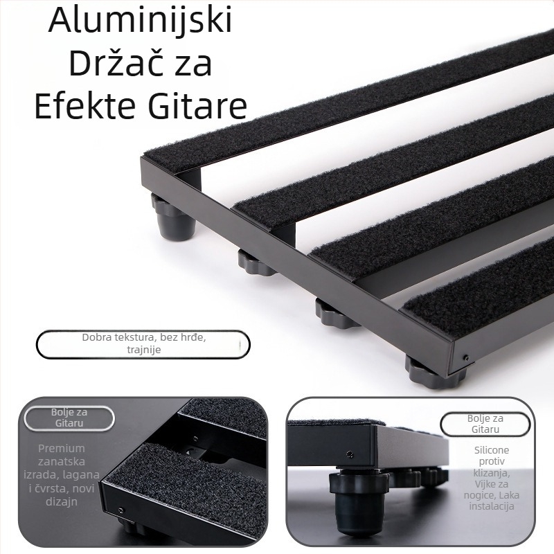 Ploča za efekte pedala – M-VAVE, cinkova legura, model: Effect Pedal Board, prijenosni stalak za pedale gitare