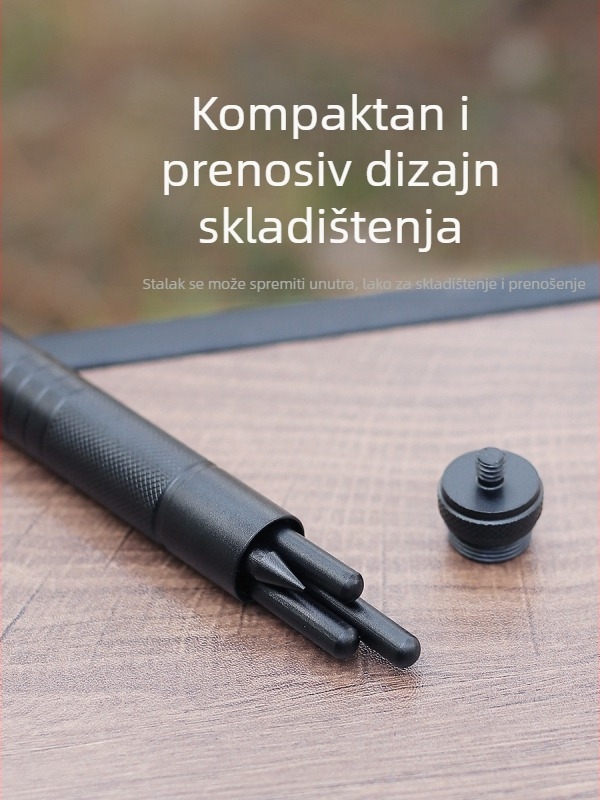 ISE MOUNT Vanjski aluminijski držač lampe s odvojivim trojnožnim nosačem – za stolnu i podnu upotrebu