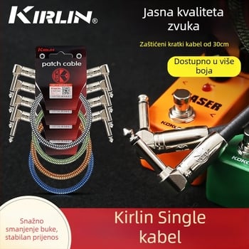 Kabel za gitaru KIRLIN, model IWCC-203PN-0.3M, za glazbene instrumente, snažno smanjenje šuma