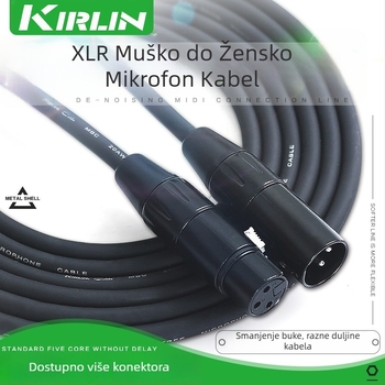 KIRLIN Kabel za glazbeni instrument MP-481PR/MP-482PR za gitaru i mikrofonske priključke
