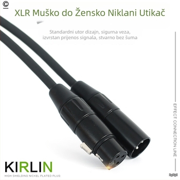 KIRLIN Kabel za glazbeni instrument MP-481PR/MP-482PR za gitaru i mikrofonske priključke