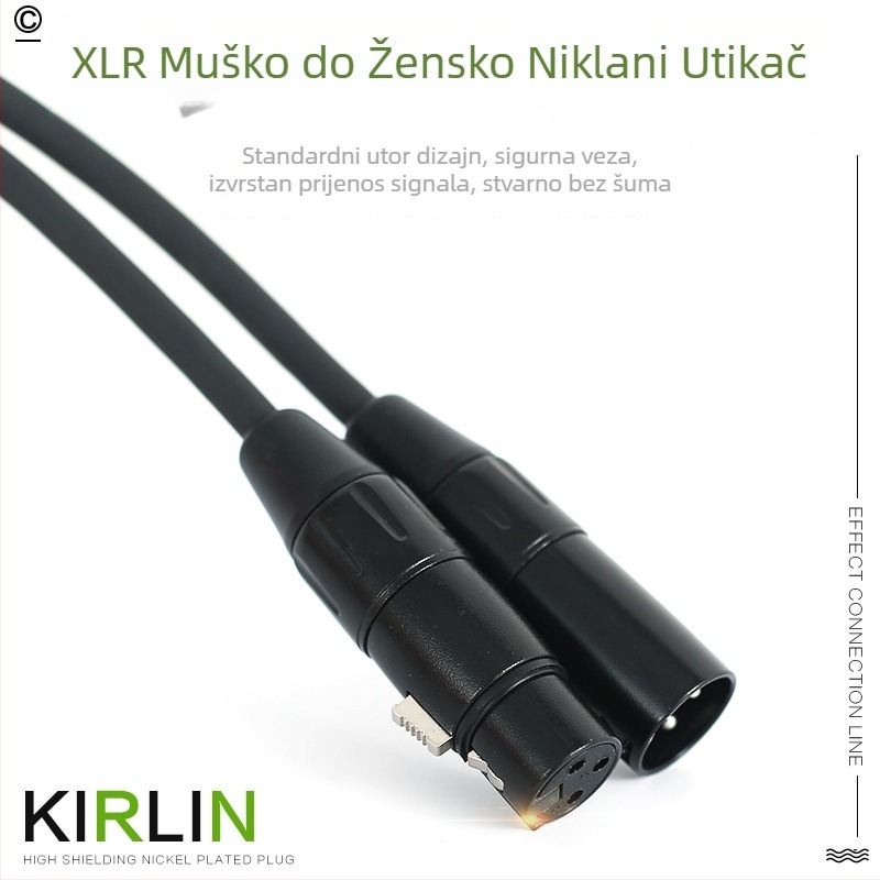 KIRLIN Kabel za glazbeni instrument MP-481PR/MP-482PR za gitaru i mikrofonske priključke