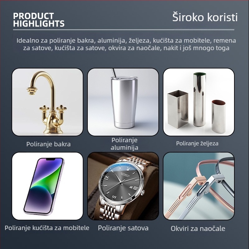 Metalni polirajući vosak za sate i nakit — Time flies formula, 1 set, Materijal: Drugo, održavanje i poliranje