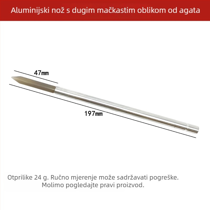 agat nož s držalom za poliranje i održavanje nakita — ručno izrađeni alat za poliranje