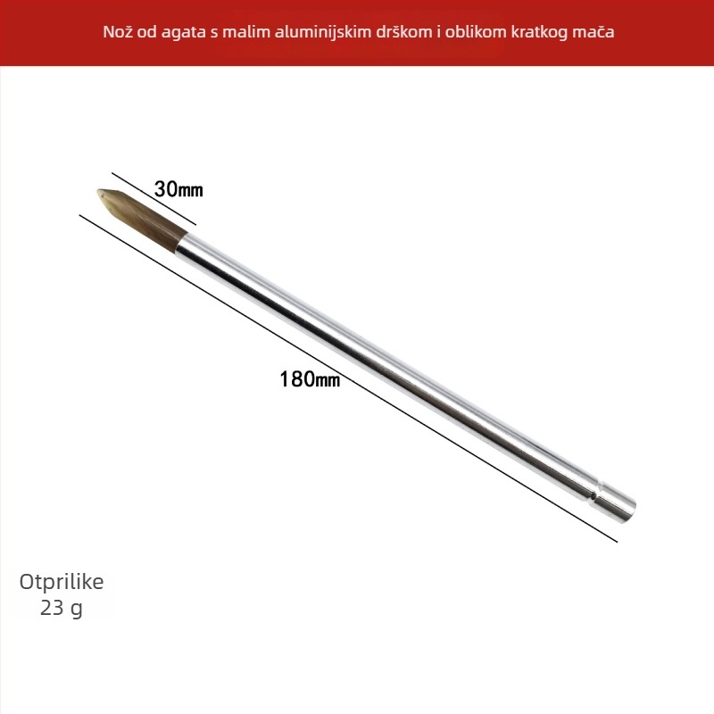 agat nož s držalom za poliranje i održavanje nakita — ručno izrađeni alat za poliranje