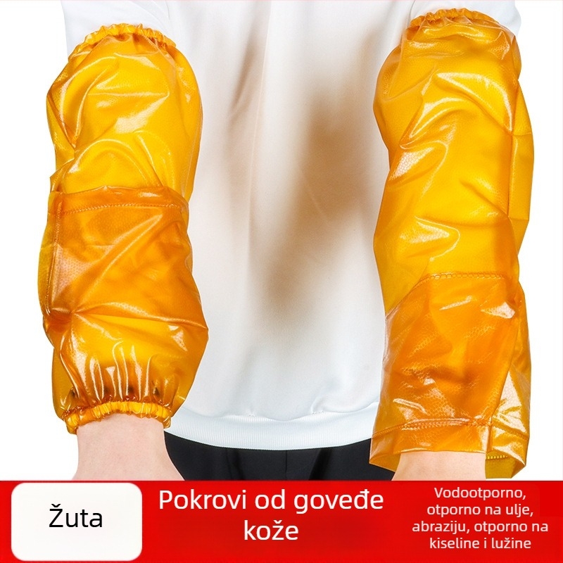 Pregača s rukavima - vodootporan PVC, moderan jednostavan stil, jednobojni dizajn