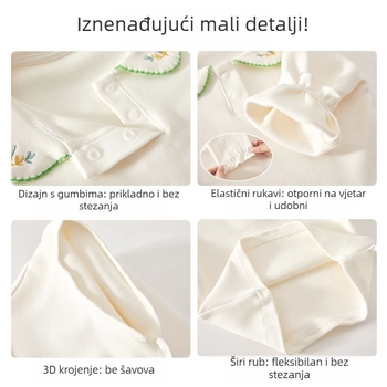 Dječja majica s dugim rukavima od pamuka, cvjetni uzorak, 95% pamuk, za dob 1–3 godina
