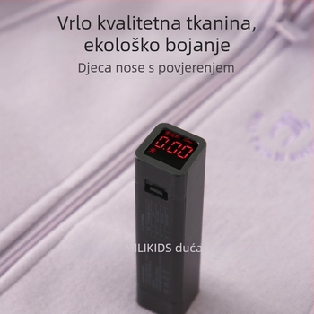 Djevojčice dvodijelni kapućasti pamučni komplet, proljeće–jesen, dugi rukavi, jedne boje