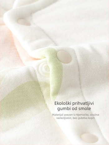 Dječji dvodijelni pamukasti zimsko-proljetni jesenji set: top s dugim rukavima i hlače, deblji, 100% pamuk, uzorak životinja i crtići, za uzrast 1–3 godine, sezona zima, proljeće, jesen