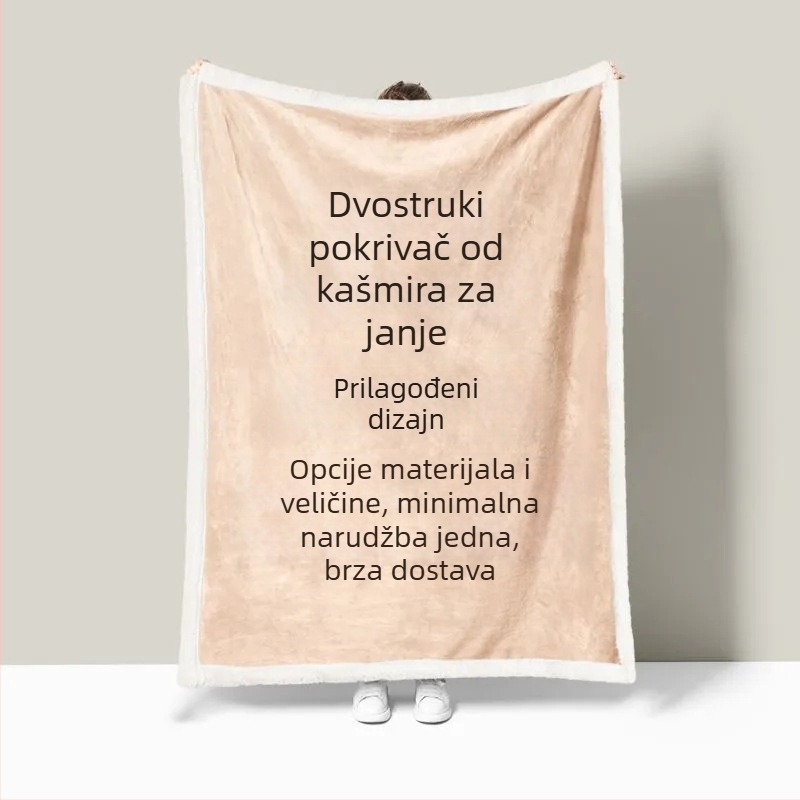 Prilagođena dvostruko slojevita flanel deka za kauč, dvostrana, topla – 100% poliester, 300–500 g, proljeće i jesen, uzorak karikatura