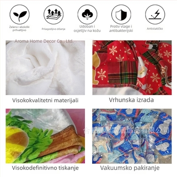 Dvostruka flanel deka s digitalnim otiskom, prilagodljiva, nordijskog stila, poliesterska vlakna