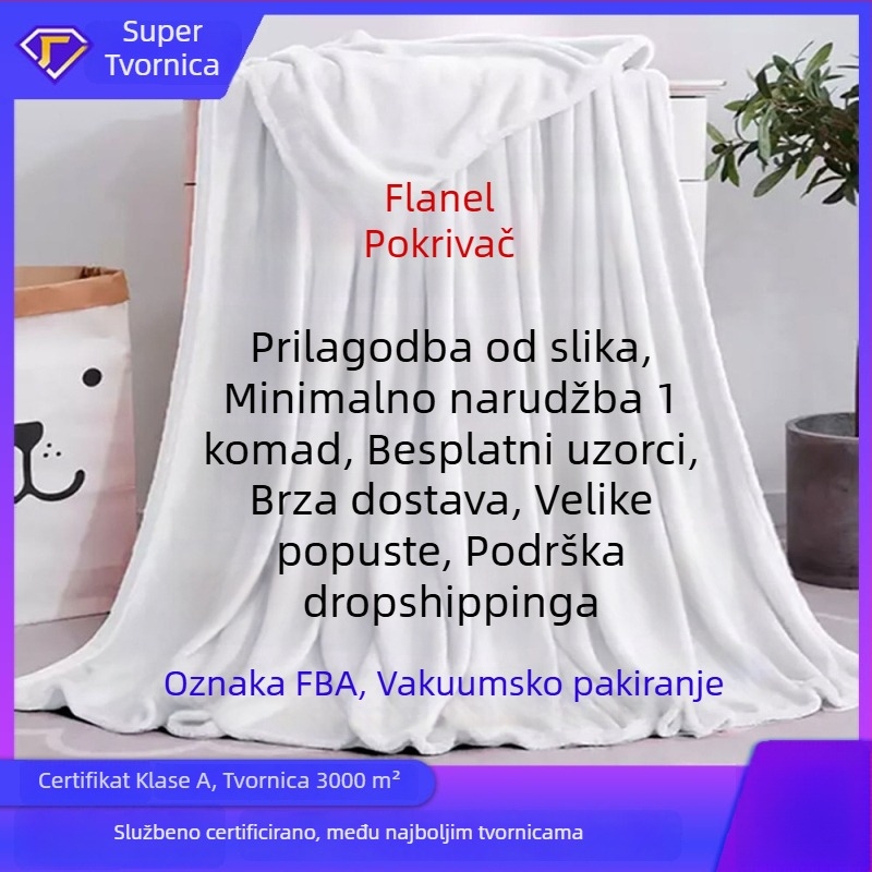 Dvostruka flanel deka s digitalnim otiskom, prilagodljiva, nordijskog stila, poliesterska vlakna