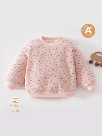 Dječji debeli jacquard džemper, unisex, za uzrast 3–8 godina, s dugim rukavima